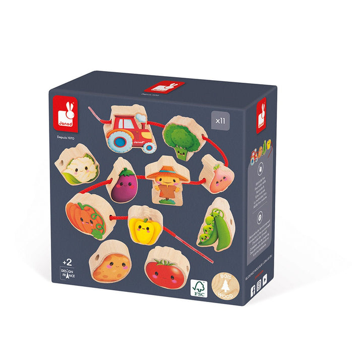 Janod | Rijgkralen | Boerderij | Moestuin | 11 kralen | 2+ - Kleine Eland