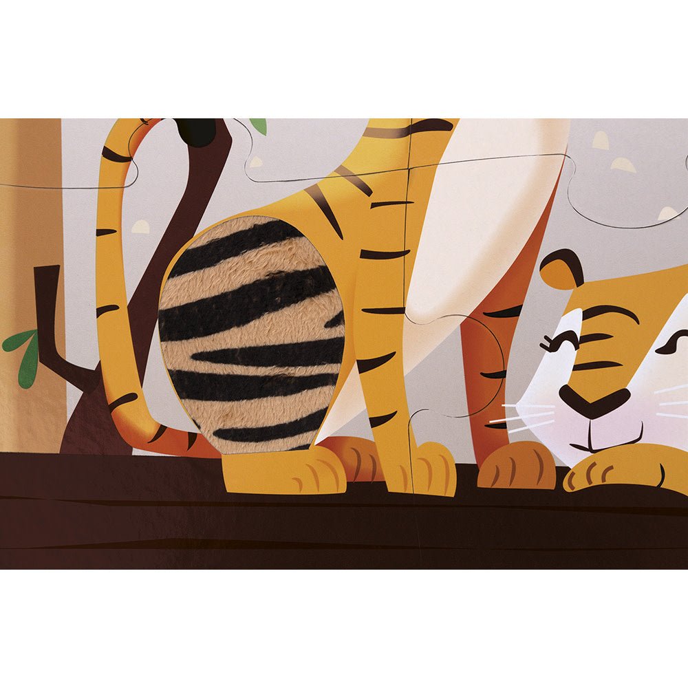 Janod | Voelpuzzel | Een dag in de Dierentuin | 65x 50 cm | 20 stukjes | 2+ - Kleine Eland