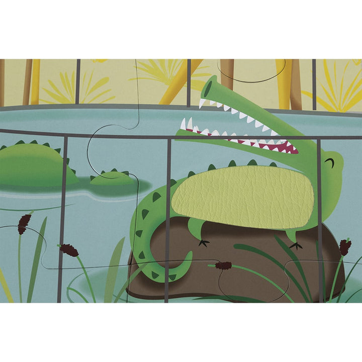 Janod | Voelpuzzel | Een dag in de Dierentuin | 65x 50 cm | 20 stukjes | 2+ - Kleine Eland