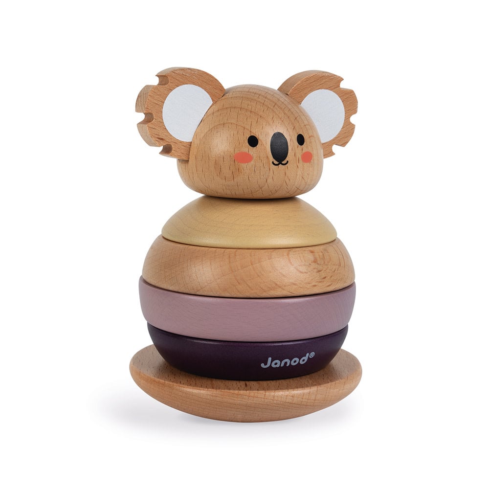 Janod | WWF - Collectie | Houten Stapeltuimelaar | Koala | 6 delig | 13 cm | 1+ - Kleine Eland