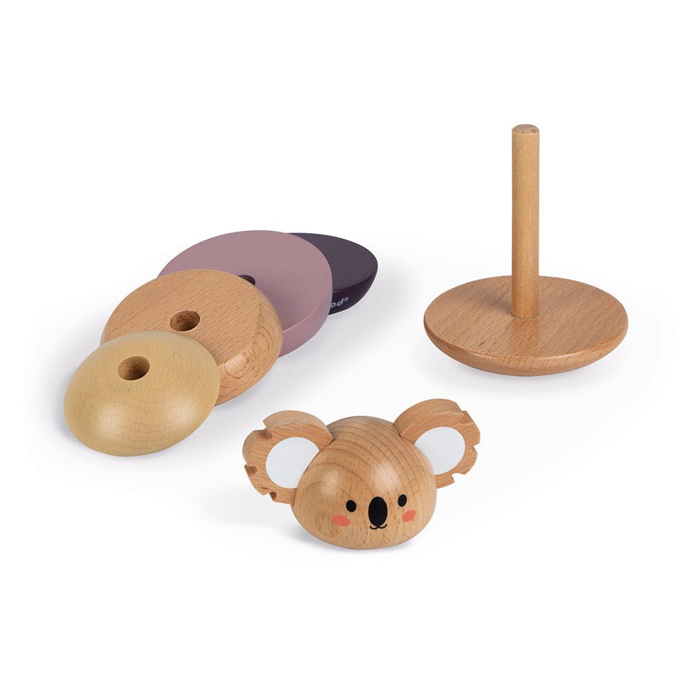 Janod | WWF - Collectie | Houten Stapeltuimelaar | Koala | 6 delig | 13 cm | 1+ - Kleine Eland