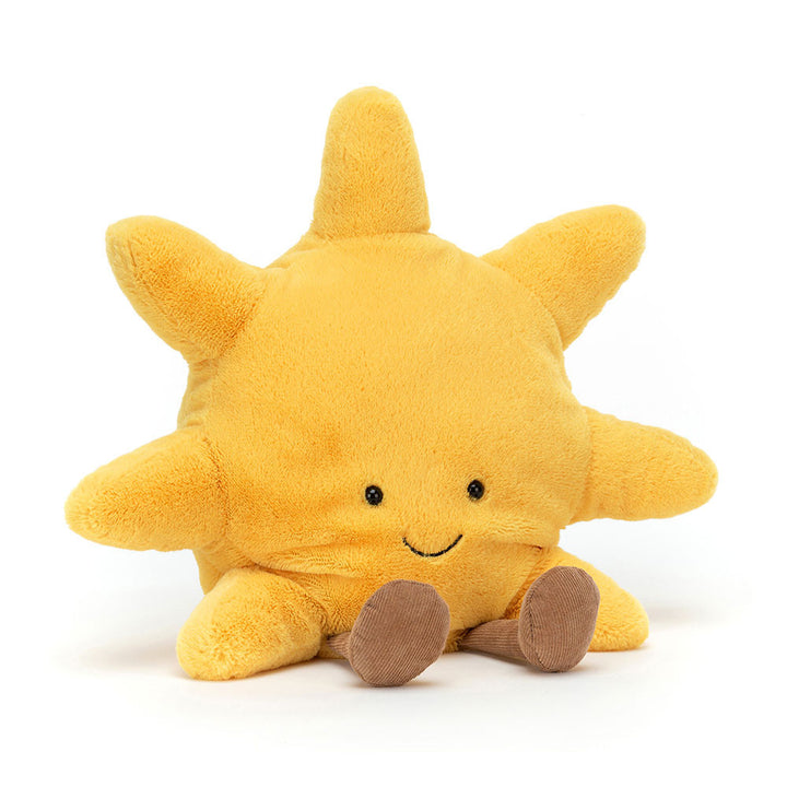 Jellycat Amuseables Sun, front view with yellow rays