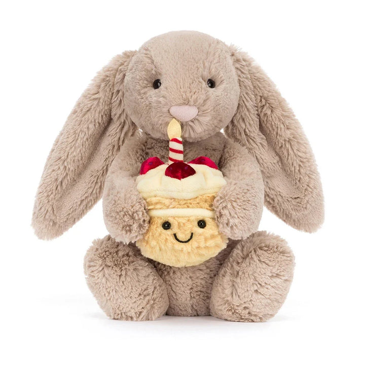 Jellycat Bashful Beige Bunny Birthday Original - extra detail