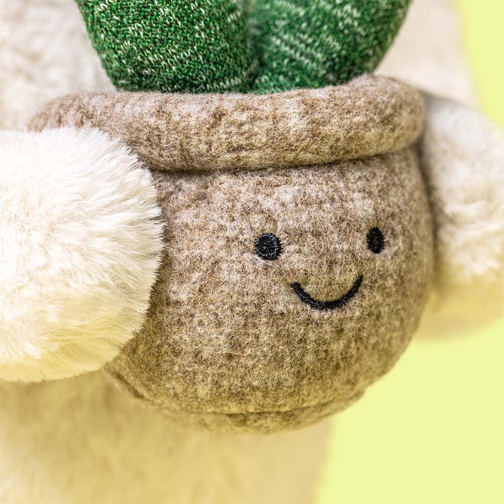 Jellycat | Cream Bunny with Plant | 31 cm | 0+ - Kleine Eland