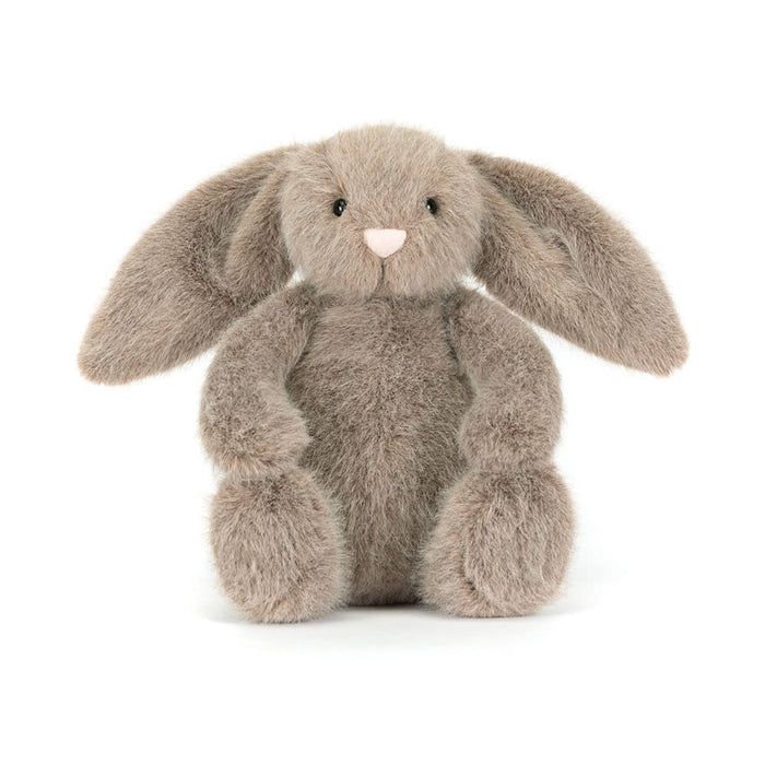 Jellycat Flufflet Bunny Fawn grey-brown bunny, front view