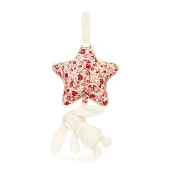 Jellycat | Musical Pull | Bashful Blossom Cream Bunny | Berry | 30 cm | 0+ - Kleine Eland
