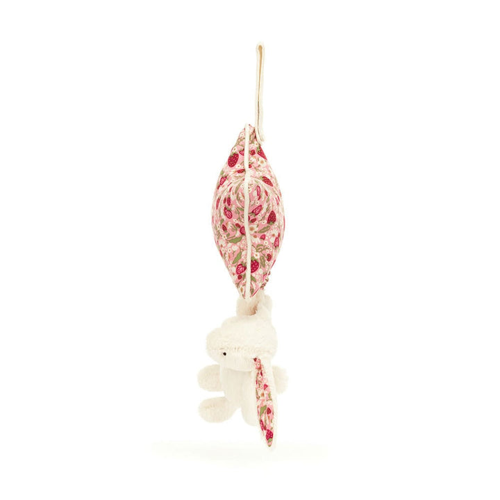 Jellycat | Musical Pull | Bashful Blossom Cream Bunny | Berry | 30 cm | 0+ - Kleine Eland