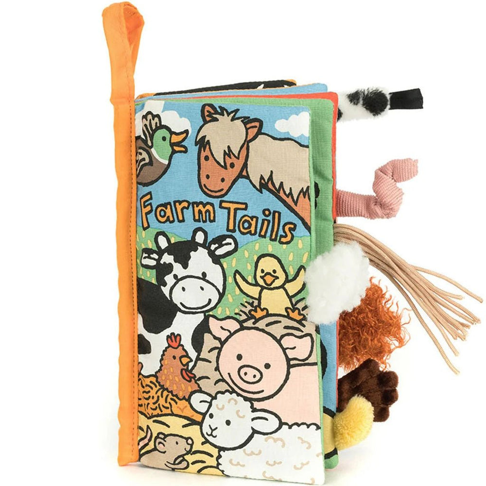 Jellycat | Soft Book | Farm Tails | 22 cm | 0+ - Kleine Eland