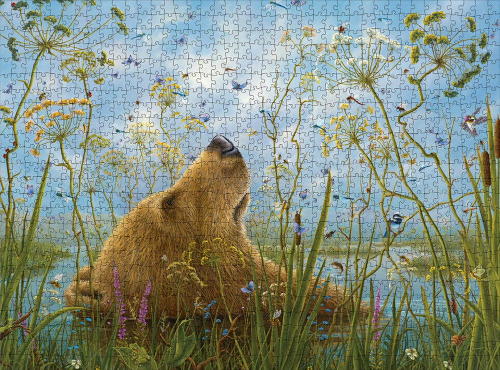 Jigsaw Puzzle by Pomegranate | 68,6 x 50,8 cm | Robert Bissell | the Whole World | 1000 stukjes - Kleine Eland