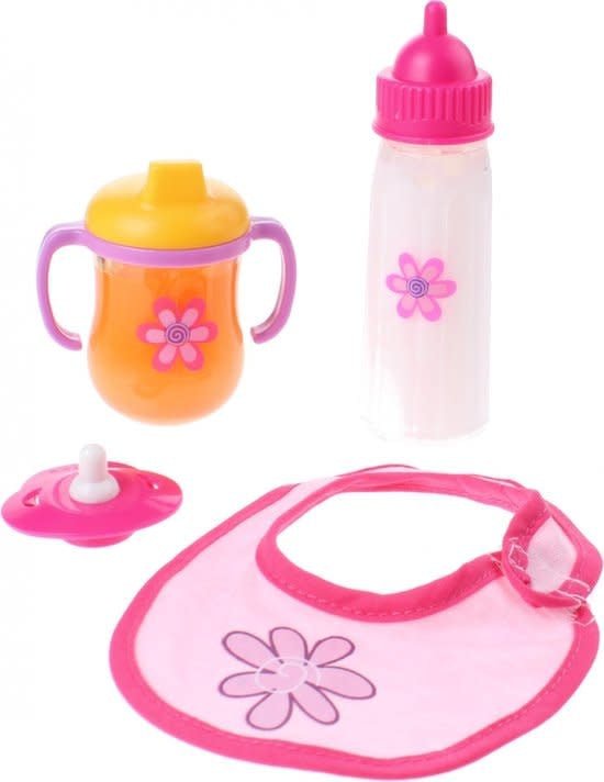 Johntoy | Baby Rose | Etenstijd | Poppenspeelset | 4 delig | 3+ - Kleine Eland