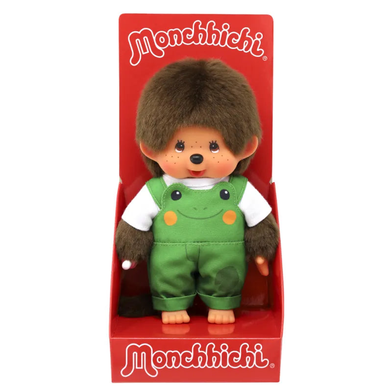 Monchhichi | Jongen met tuinbroek kikker | 20 cm | 2+