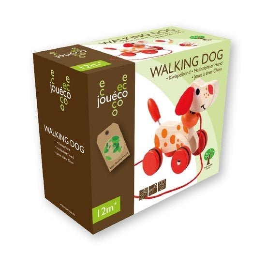 Joueco | Houten Kwispel Hondje | 1+ - Kleine Eland