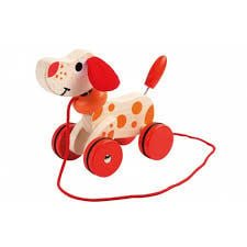 Joueco | Houten Kwispel Hondje | 1+ - Kleine Eland