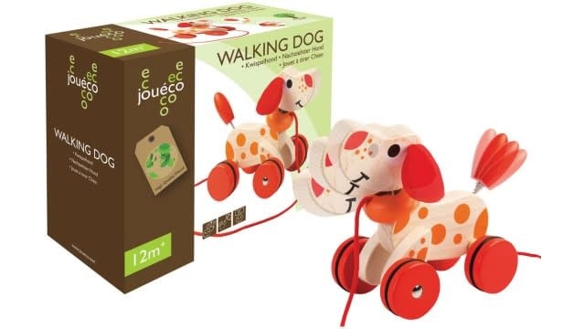 Joueco | Houten Kwispel Hondje | 1+ - Kleine Eland