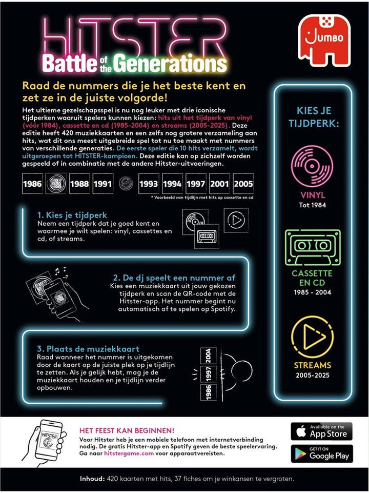 Jumbo | Hitster Battle Of The Generations | 16+ - Kleine Eland