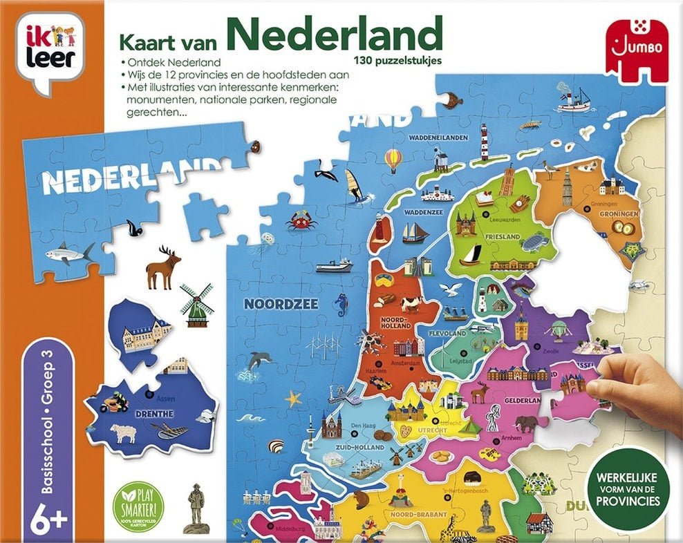 Jumbo | ik leer | kaart van Nederland | 6+ - Kleine Eland