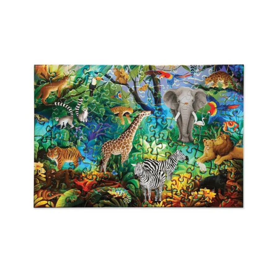 Crocodile Creek – Holographic Puzzle – Jungle – 100 pieces – 5+
