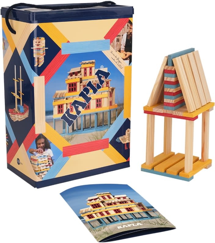 KAPLA | 200 pieces | Box Summer | 140 Natural + 60 Coloured Planks