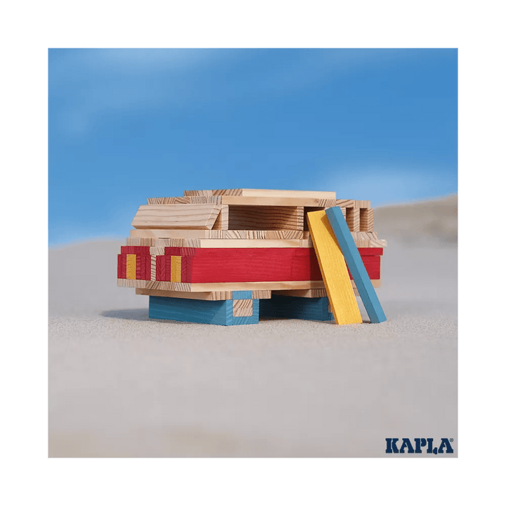 Kapla | Houten Speelgoed | Kabouterplankjes | 200 stuks | Naturel + Zomers Gekleurde - Kleine Eland