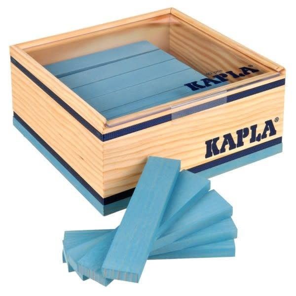 Kapla | Houten Speelgoed | Kabouterplankjes | 40 stuks | Lichtblauw - Kleine Eland