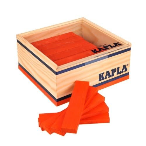 Kapla | Houten Speelgoed | Kabouterplankjes | 40 stuks | Oranje - Kleine Eland