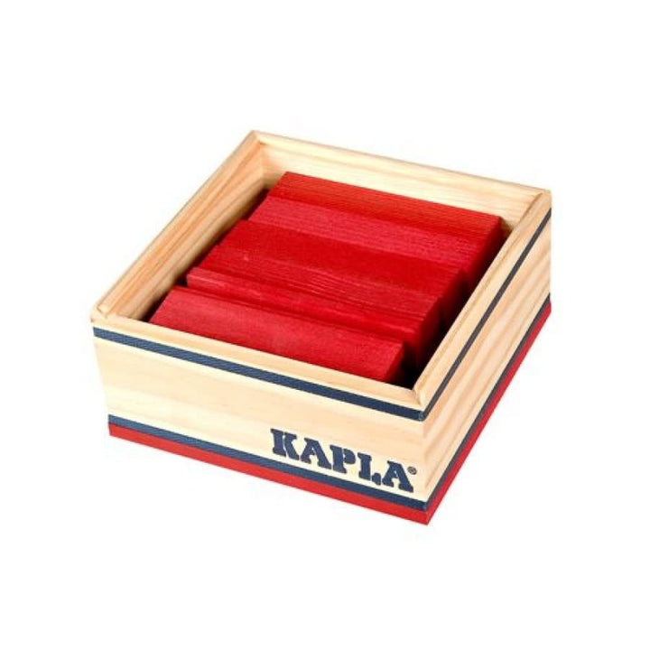 Kapla | Houten Speelgoed | Kabouterplankjes | 40 stuks | Rood - Kleine Eland