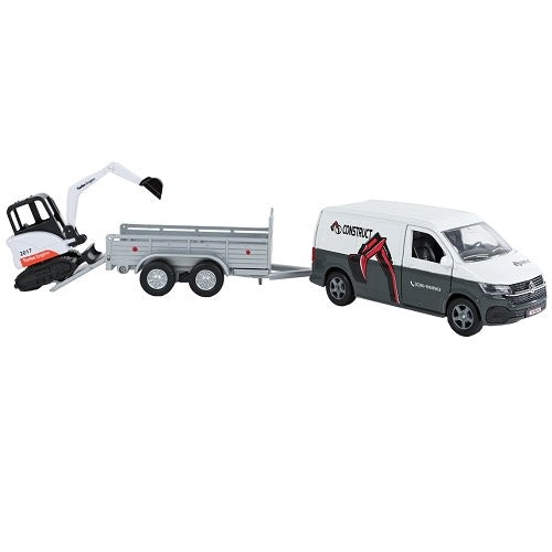 Kids Globe | Volkswagen Transporter mit Minibagger