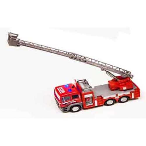 Kids Globe | Brandweer | Die - Cast | Ladderwagen met Licht en Geluid | 15 cm | 3+ - Kleine Eland