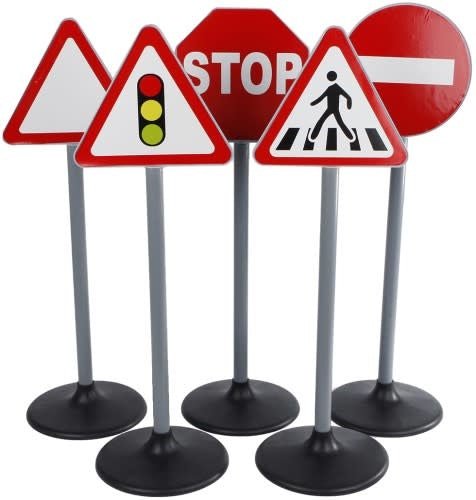 Kids Globe Maxi | Verkeerborden | 70 cm | 5 stuks |3+ - Kleine Eland