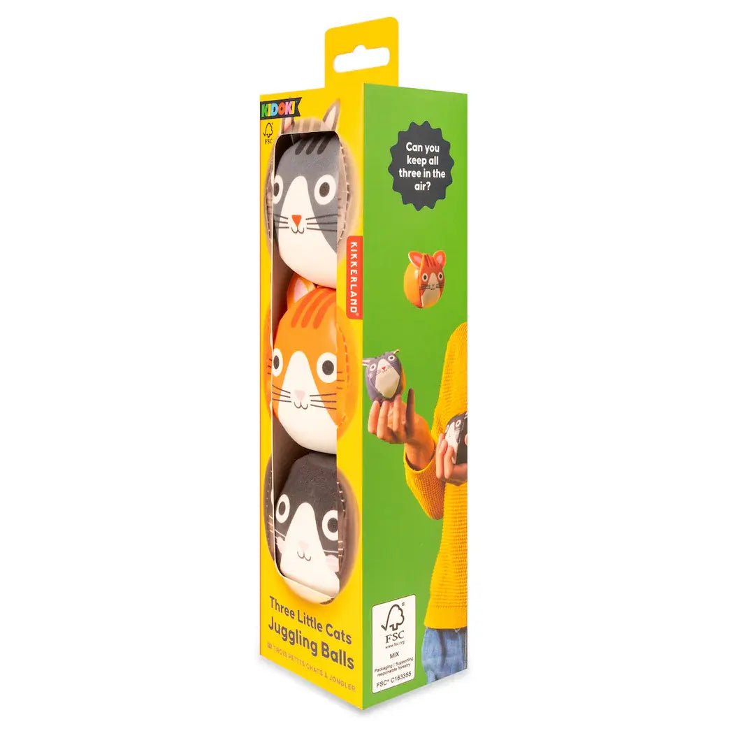 Kikkerland | Jongleerballen | Cat Juggling Balls | ⌀ 5,5 cm | 3 pieces | 6+ - Kleine Eland