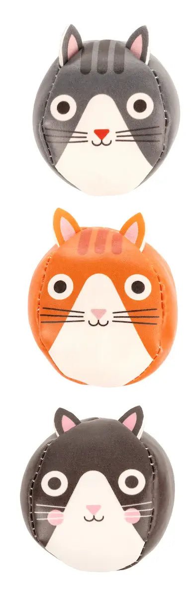 Kikkerland | Jongleerballen | Cat Juggling Balls | ⌀ 5,5 cm | 3 pieces | 6+ - Kleine Eland