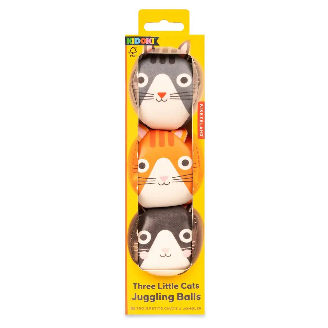 Kikkerland | Jongleerballen | Cat Juggling Balls | ⌀ 5,5 cm | 3 pieces | 6+ - Kleine Eland