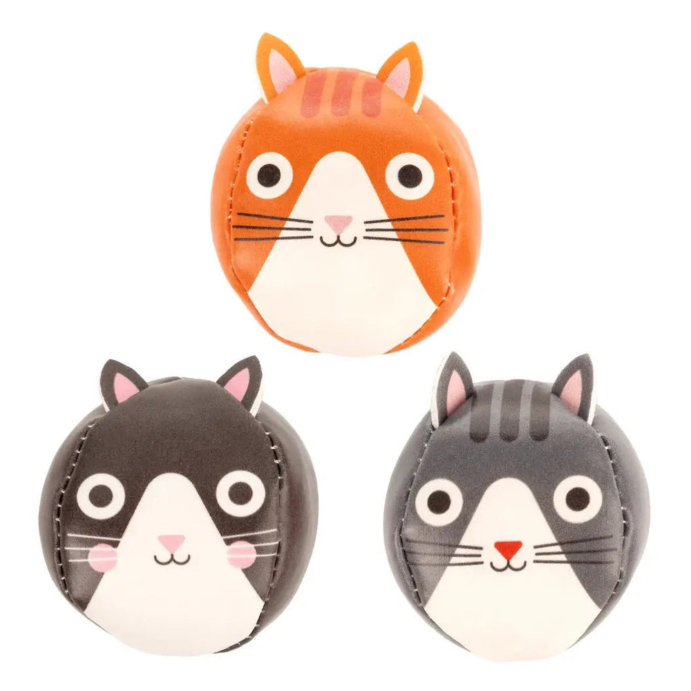 Kikkerland | Jongleerballen | Cat Juggling Balls | ⌀ 5,5 cm | 3 pieces | 6+ - Kleine Eland