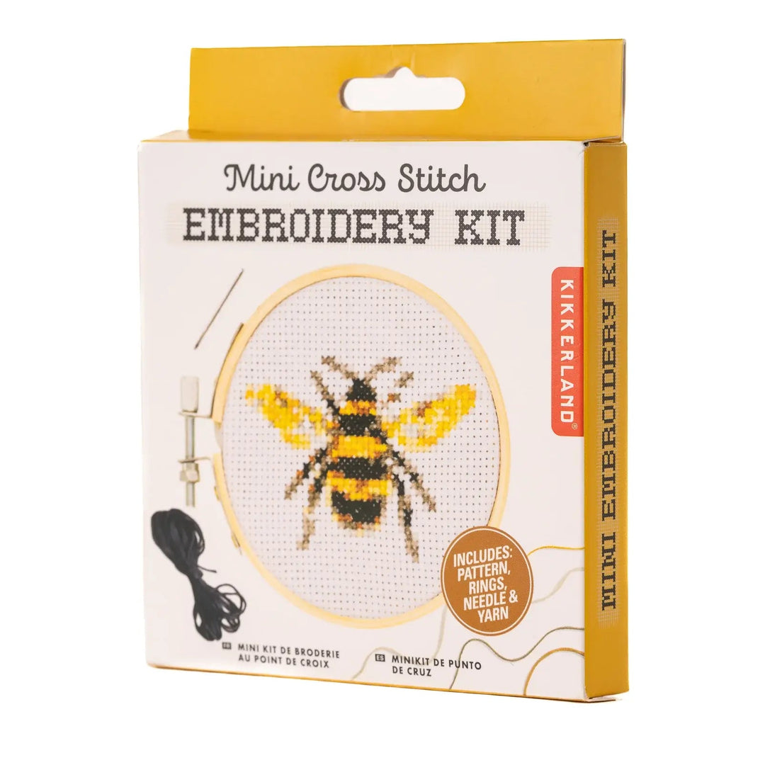 Kikkerland | Mini Cross Stitch | Borduurwerk | Bij | 11+ - Kleine Eland
