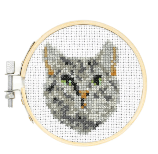 Kikkerland | Mini Cross Stitch | Borduurwerk | Kat | 11+ - Kleine Eland