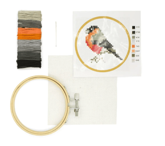 Kikkerland | Mini Cross Stitch | Borduurwerk | Vogel | 11+ - Kleine Eland