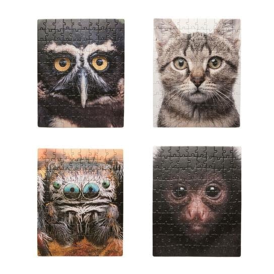 Kikkerland | Puzzle | Refunzzle | Shuffleface | 4 x 100 stukjes | 5+ - Kleine Eland
