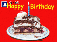 Lenticulaire Kaart Bewegend | Happy Birthday | Taart