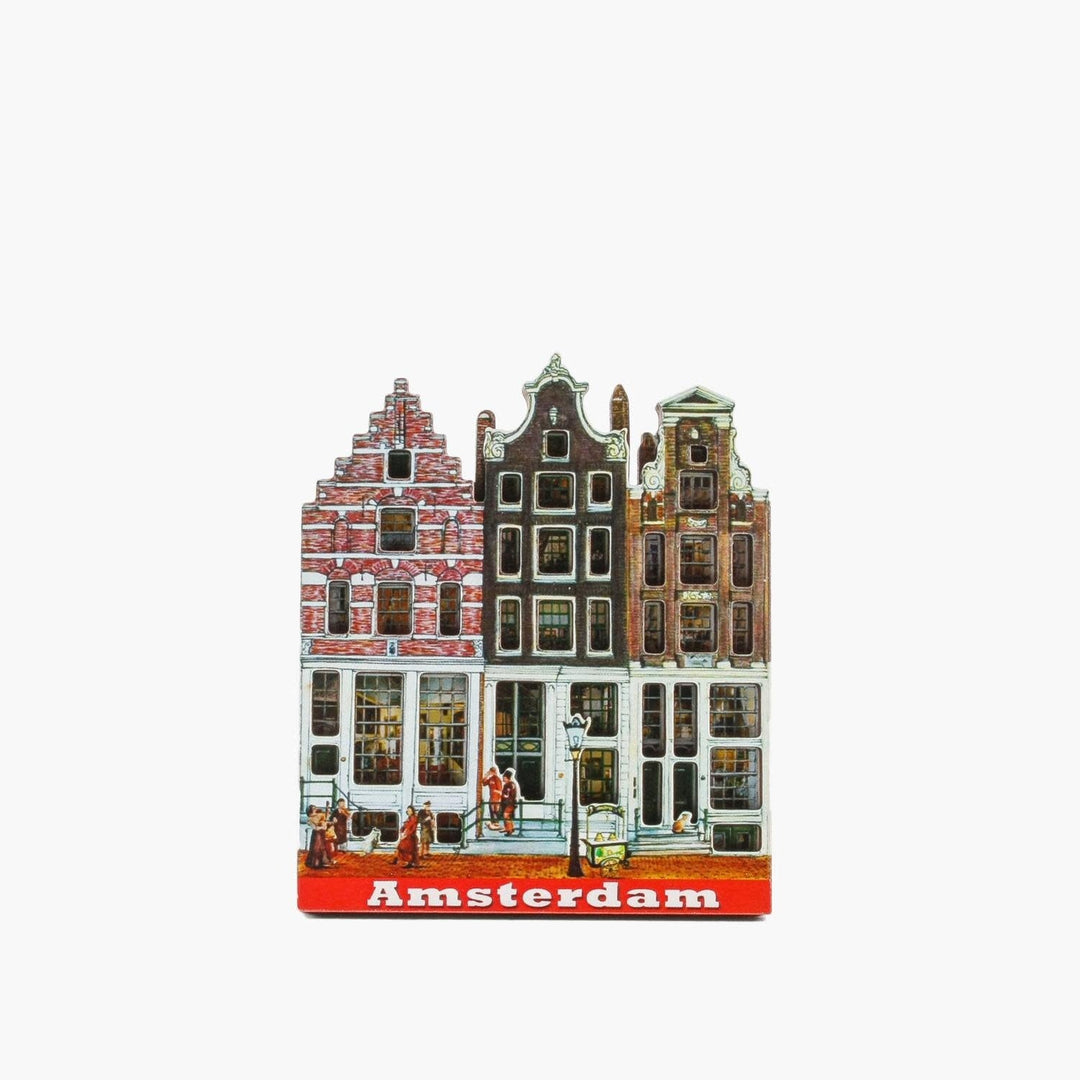 Koelkastmagneet | Amsterdam | 3 Huisjes - Kleine Eland