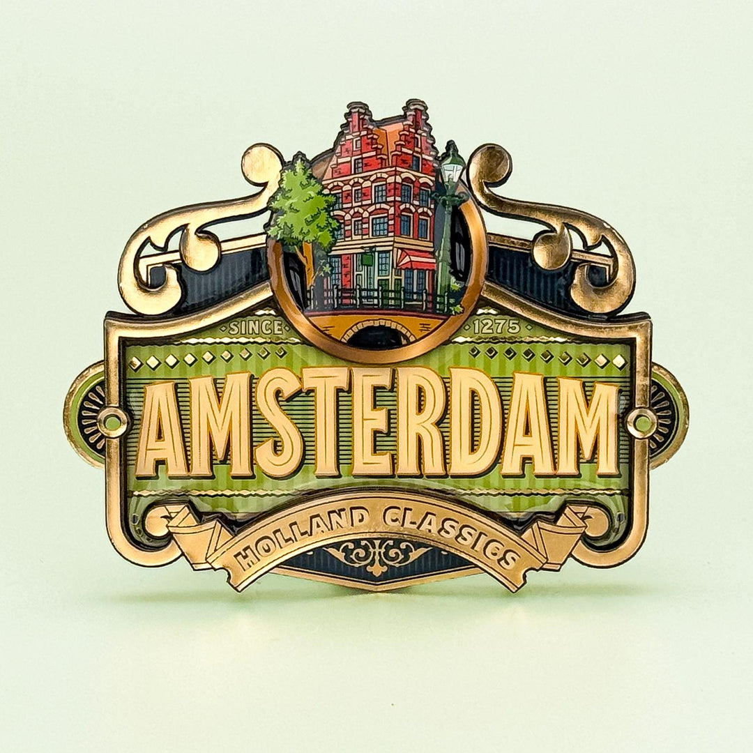 Koelkastmagneet | Amsterdam | 'Charleston' huisjes - Kleine Eland