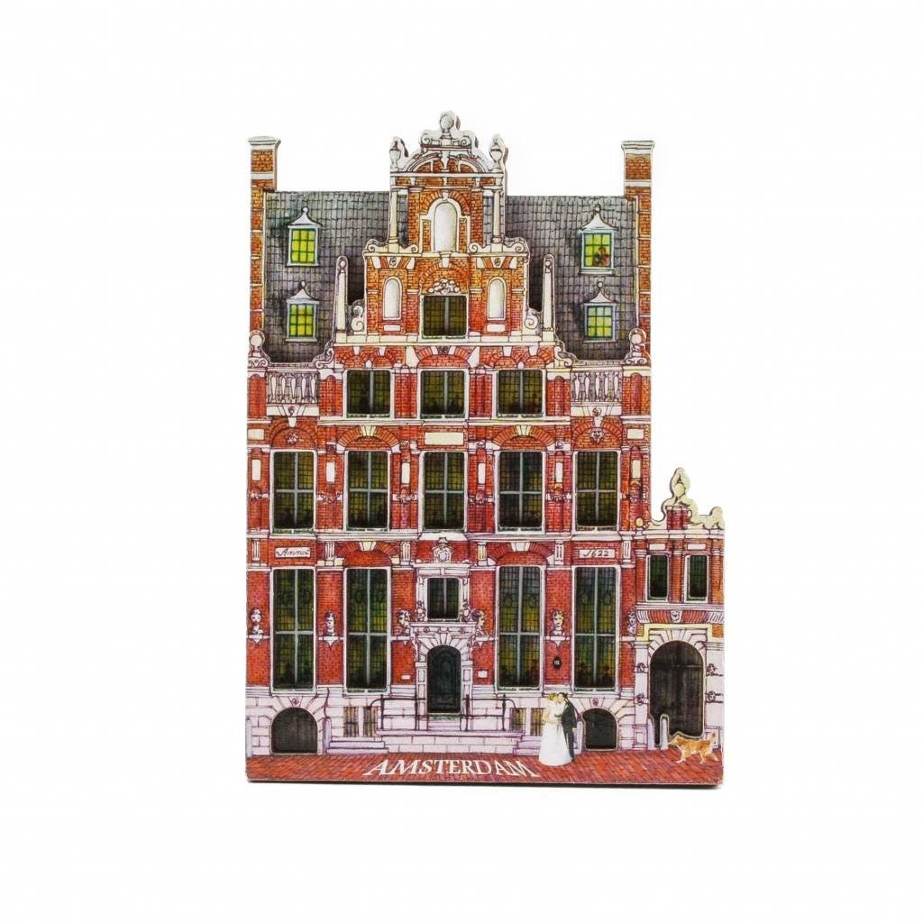 Koelkastmagneet | Amsterdam | Huis met de Hoofden - Kleine Eland