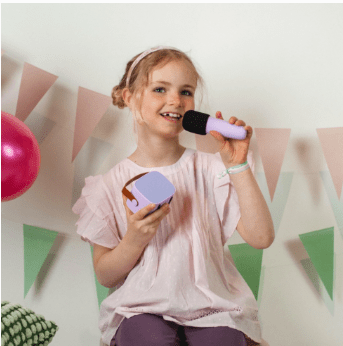 Lalarma | Kids Karaoke | Bluetooth - microfoon en luidspreker | Paars | 3+ - Kleine Eland