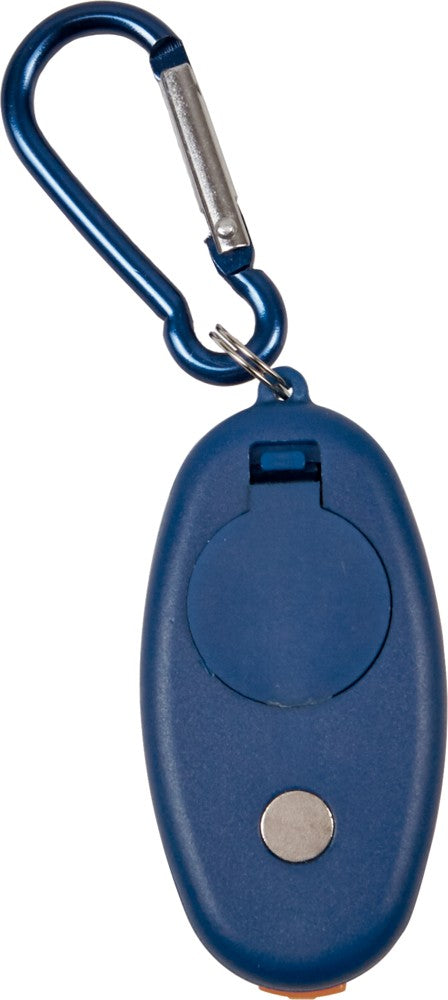 Achterkant van de Nature Zoom LED-lamp met magneet en karabijnhaak