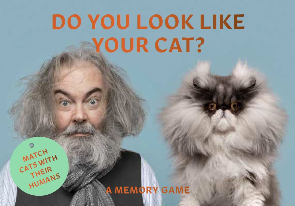 Do You Look Like Your Cat? | Boîte anglaise de face avec un homme et un chat