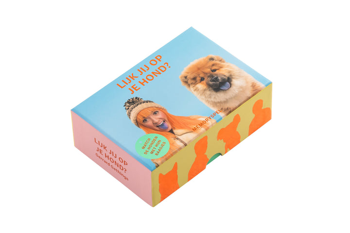 Lijk jij op je hond? | Nederlandse doos schuin van boven