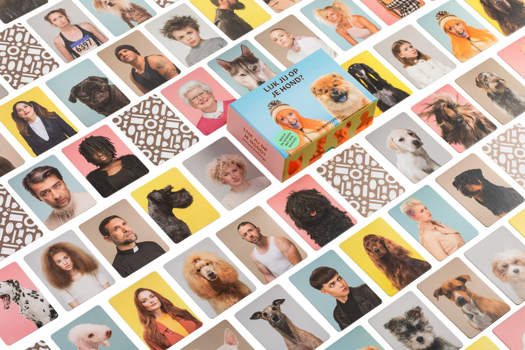 Lijk jij op je hond? | Uitgestalde kaarten met honden en mensen