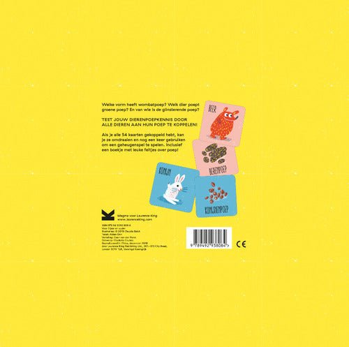 Laurence King Publishing UK | Kaart en Geheurgenspel | Van wie is deze poep? | 54 delig | 3+ - Kleine Eland