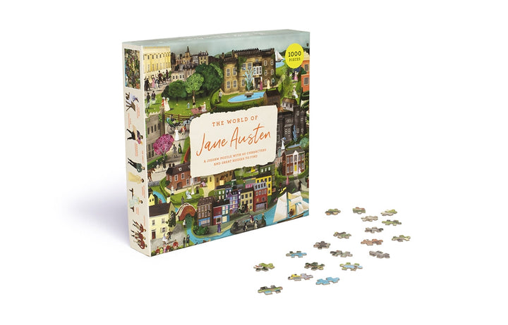 The World of Jane Austen | Upright box with loose puzzle pieces