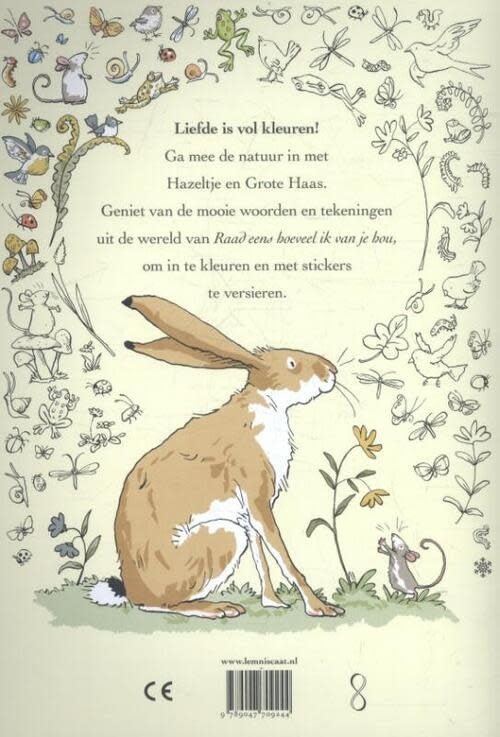 Lemniscaat | Kleurboek | Raad eens hoeveel ik van je hou | 3+ - Kleine Eland