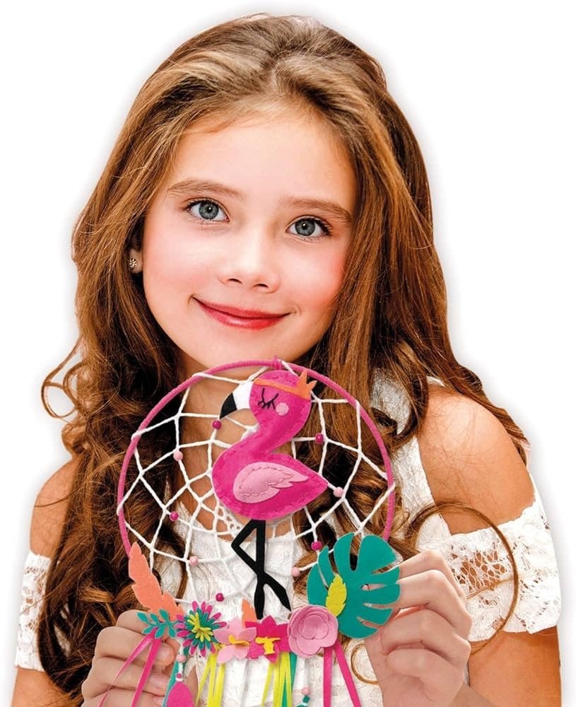 Lena Creatief Dromenvanger Flamingo Knutselset - Kleine Eland